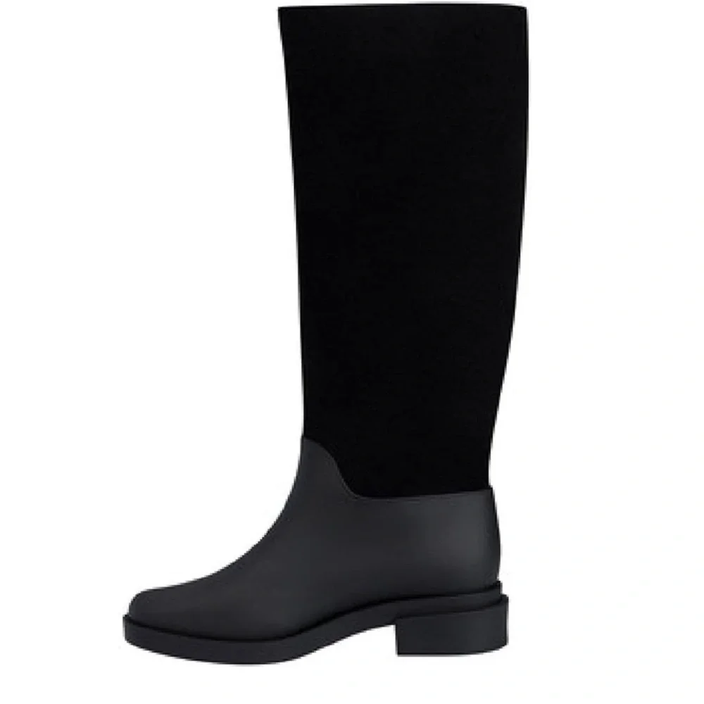 Melissa black flocked boot - Picture 4 of 8